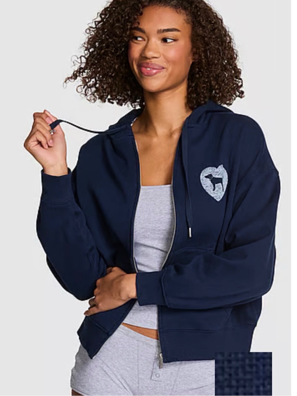Campus Fleece Full-Zip Hoodie | PINK